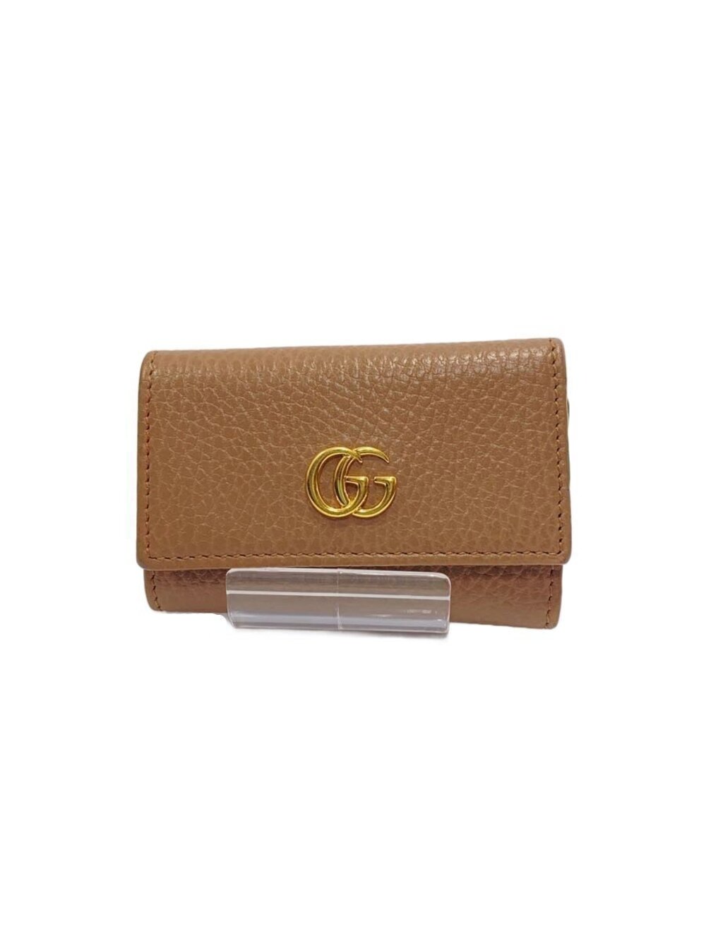 Gucci Key Case Wallet Leather Beige Cream